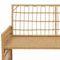 vidaXL Vonkajšia lavička 2 -Seater 116 x 55 x 82 cm Oceľ a poly ratan