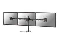 Stojan - plný pohyb - pre 3 monitory - čierna - veľkosť obrazovky: 13"-27" - na stôl