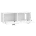 vidaXL Nástenná TV skrinka Biela s vysokým leskom 98 x 31 x 30 cm