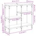 vidaXL Konzolový stôl Staré drevo 80 x 29 x 75 cm Kompozitné drevo