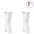 vidaXL Nohy konferenčného stolíka v tvare X, 2 ks, biele, 38 x (42-43) cm, oceľové