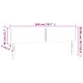vidaXL Čelo postele s LED tmavomodrá 200x5x78/88 cm zamat
