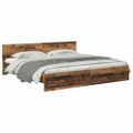 vidaXL Rám postele Staré drevo 200 x 200 cm Kompozitné drevo
