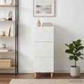 vidaXL Zásuvkový kabinet 33 x 34,5 x 90 cm Kompozitné drevo Biela