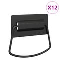 vidaXL Rukoväte na kuchyňu 12 ks Čierna 85 x 45 mm Kov