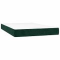 vidaXL Posteľný rám boxsping s matracom tmavozelený 120x200 cm zamat