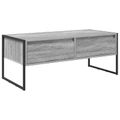 vidaXL Konferenčný stolík Sivý Sonoma 100 x 46 x 40 cm