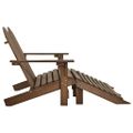 vidaXL 2-miestna záhradná stolička a taburetka Adirondack jedľa hnedá