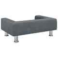 vidaXL Detská pohovka tmavosivá 70x45x26,5 cm zamat