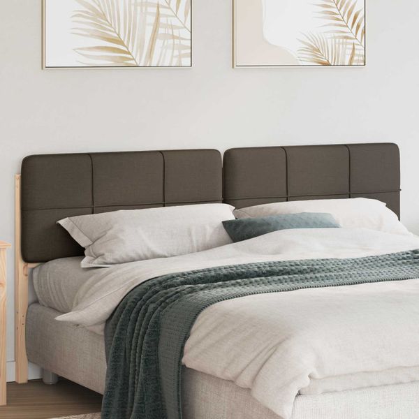 vidaXL Čalúnené čelo postele s čelnou doskou Hnedá a taupe 200 cm