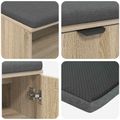 vidaXL Predsieňová lavica s vankúšom Sonoma dub 60 x 38 x 46 cm