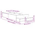 vidaXL Rám postele s úložným prostorem Biela 90 cm Kompozitné drevo