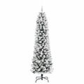 vidaXL Umelý vianočný stromček Biela 180 cm PVC, kov a plast