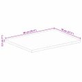 vidaXL Stolová doska 90x70x2,5 cm obdĺžnik masívny mangovník