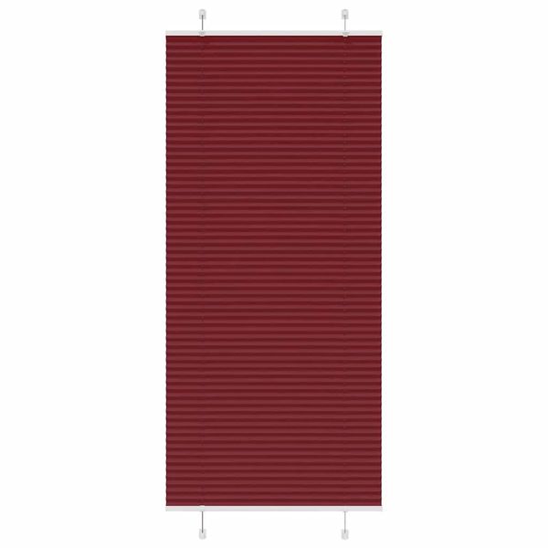 vidaXL Plisovaná roleta bordová červená 85x200 cm šírka látky 84,4 cm polyester
