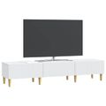 vidaXL TV skrinka Biela 147 x 34,5 x 30 cm Kompozitné drevo
