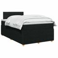 vidaXL Posteľ boxspring s matracom Čierna 120 x 200 cm Látka