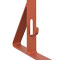 vidaXL Podpora strážcu snehu 2 ks Červená 29,5 x 3 x 34,5 cm Oceľ