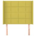 vidaXL Čelo postele so záhybmi zelené 93x16x118/128 cm látka
