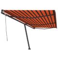vidaXL Voľne stojaca ručne zaťahovacia markíza 600x300cm oranžovohnedá