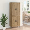 vidaXL Highboard Remeselný dub 69,5 x 34 x 180 cm Kompozitné drevo