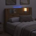 vidaXL Čelo postele s LED osvetlením Dub artisan Kompozitné drevo