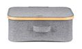 Úložný box G21 40 x 30 x 15 cm, bambusový s vekom, sivý