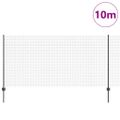 vidaXL Zvarené pletivo s podperami 10 x 1,2 m PVC potiahnutá oceľ Sivá