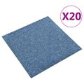 vidaXL Koberec 20 ks Modrá 50 x 50 cm 100% polypropylén