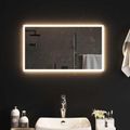 vidaXL Zrkadlo do kúpeľne s LED Priehľadná 70 x 40 cm tvrdené sklo