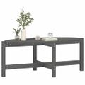 vidaXL Konferenčný stolík sivý 118x63x45 cm borovicový masív