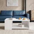 vidaXL Konferenčný stolík Biela 90 x 50 x 33 cm Kompozitné drevo