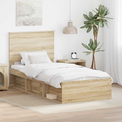 vidaXL Rám postele Sonoma 90 x 190 cm Masívne borovicové drevo