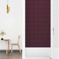 vidaXL Nástenné panely 12 ks fialové 90x15 cm látka 1,62 m²