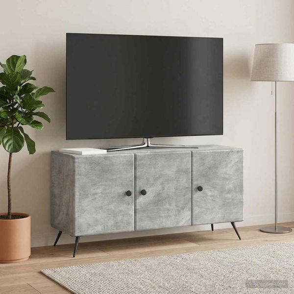 vidaXL TV skrinka Betónovo sivá 99 x 34,5 x 50 cm Kompozitné drevo