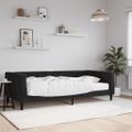 vidaXL Denná posteľ s matracom čierna 100x200 cm zamat