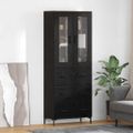 vidaXL Highboard 2 ks Čierny dub 69,5 x 34 x 180 cm Kompozitné drevo