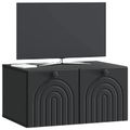 vidaXL Nástenná TV skrinka Čierna 59,5 x 41 x 30 cm Kompozitné drevo