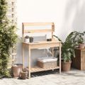 vidaXL Stôl na presádzanie s umývadlom 147,5x44x139,5 cm jedľový masív