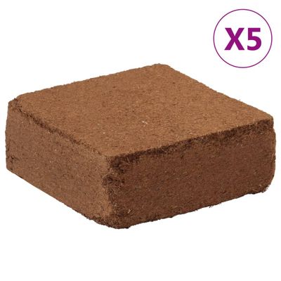 vidaXL Tehly kokosového vlákna 5 ks 5 kg každá 25 kg celkom