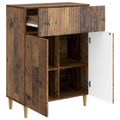 vidaXL Servírovacia skriňa so zásuvkou Staré drevo 66 x 34,5 x 90 cm