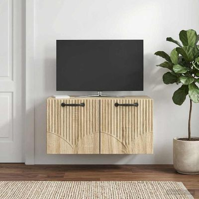 vidaXL Nástenná TV skrinka Nástenný Dub sonoma 59,5 x 31 x 30 cm