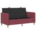vidaXL Sofa s úložným priestorom Víno červené 152 x 78 x 87 cm