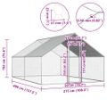 vidaXL Vonkajšia klietka pre sliepky 2,75x4x1,92 m, pozinkovaná oceľ