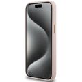 Guess Case for iPhone 15 Pro 6.1" GUHCP15LSMBSLP Pink HC SILICONE SCRIPT METAL LOGO & FRAME