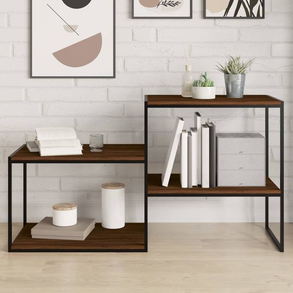 vidaXL Nástenné police 4 ks hnedý dub 60x50x1,5 cm kompozitné drevo