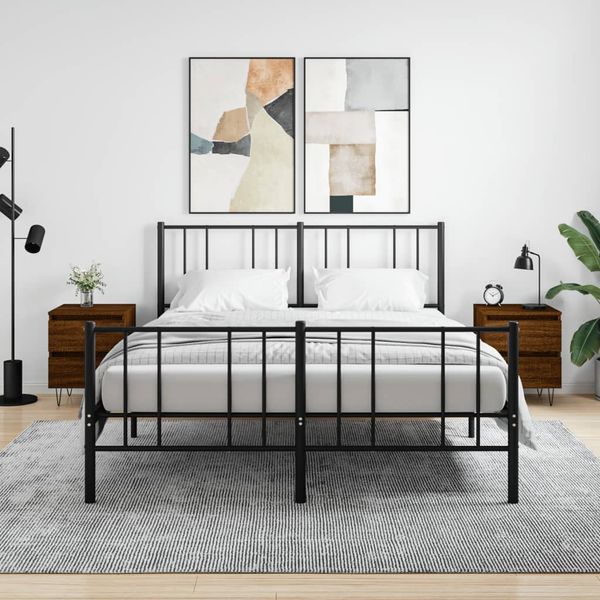 vidaXL Nočné stolíky 2 ks hnedý dub 40x35x50 cm kompozitné drevo