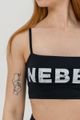 Bandeau športová podprsenka Back Check Black - NEBBIA, veľkosť M, veľkosť oblečenia M