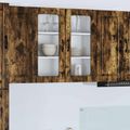 vidaXL Nástenný sklenený kabinet PORTO Dymová dub 80 x 31 x 80 cm