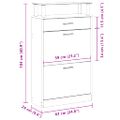 vidaXL Botník Sivý dub sonoma 63x24x104 cm spracované drevo